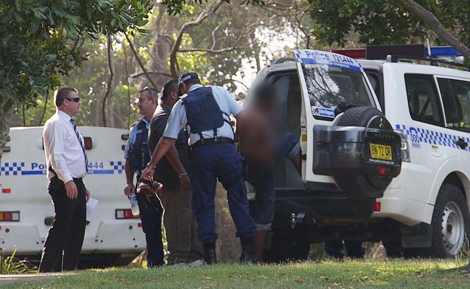 Coffs Harbour Police arrested four men early on New Year's Day for an alleged armed robbery. Photo: Frank Redward Coffs Harbour Police arrested four men early on New Year's Day for an alleged armed robbery. Photo: Frank Redward
